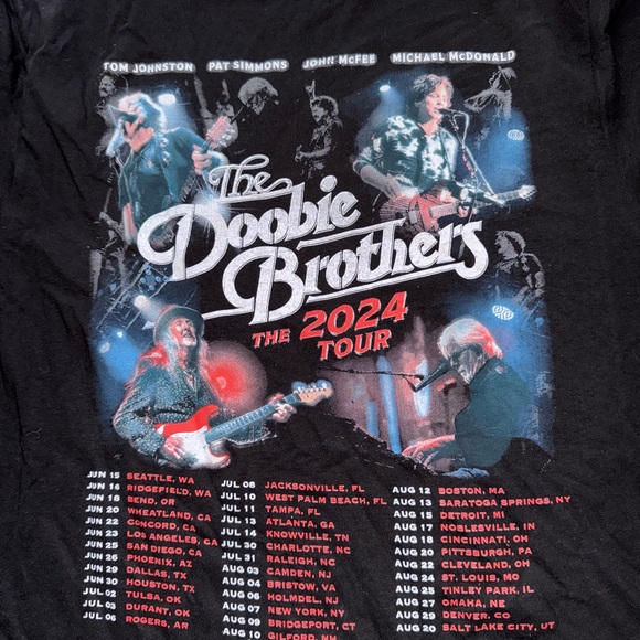 The Doobie Brothers Official 2024 CONCERT t-Shirt: Medium: Classic Rock - Picture 4 of 5